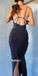 Black Spaghetti Straps Mermaid Sparkle Prom Dresses, FC7019